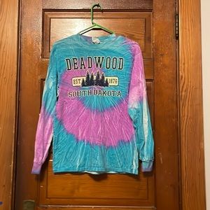 Tie-dye South Dakota long sleeve tee